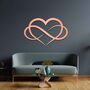 Infinity Heart Wall Art, Modern Wooden Wall Decor, thumbnail 5 of 10