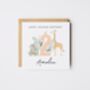 Personalised 1st Birthday Card Elephant And Giraffe *Age Options, thumbnail 2 of 5