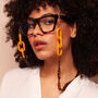 Goldie Large Mustard Acrylic Glasses Chain, thumbnail 1 of 4