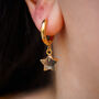 Citrine Star Hoop Earrings, thumbnail 2 of 10