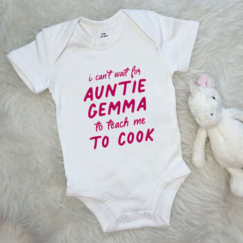 Auntie Uncle Can't Wait To Teach.. Babygrow, 2 of 10