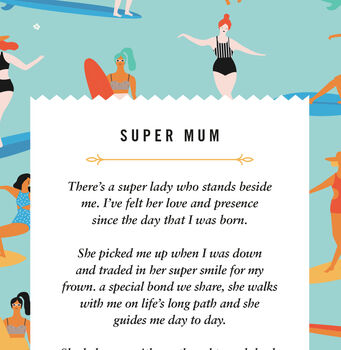 Super Mum Personalised Poem Print, 3 of 7