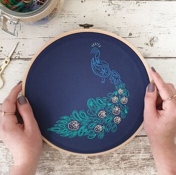 Peacock Embroidery Kit, 4 of 5