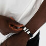 Personalised Men's Silver Black Leather Bolo Bracelet, thumbnail 1 of 8