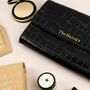 Leather Travel Wallet Gift Black Croc, thumbnail 2 of 10