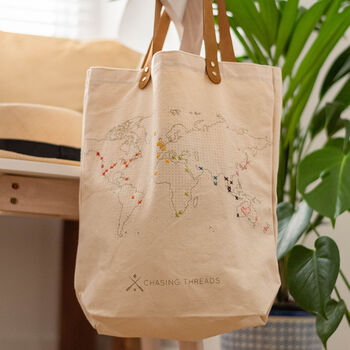 Stitch Your Travels Tote Bag Kit, 3 of 12