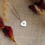 Heart Personalised Initials Charm Necklace In Silver Or Gold, thumbnail 2 of 6