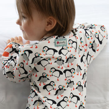 Puffin Sleepsuit For Baby | Certified Organic, 2 of 10