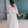 Ivory Lace Bridal Topper With Sleeves – Wedding Top Overlay, thumbnail 11 of 12