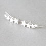 Sterling Silver Four Stars Earrings Climbers, thumbnail 4 of 6