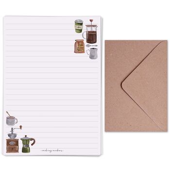 A5 Letter Writing Paper With Coffee Design, 3 of 3