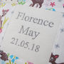 Baby Deer Name And Date Cushion, thumbnail 4 of 5