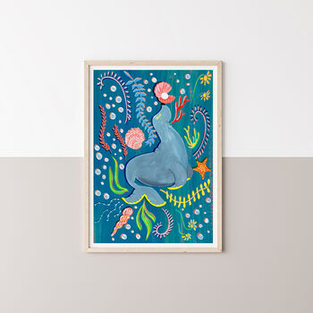 Sea Animal Nursery Art Print, 6 of 9