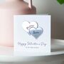 Metallic Interlocking Hearts Couples Keepsake Card, thumbnail 2 of 2
