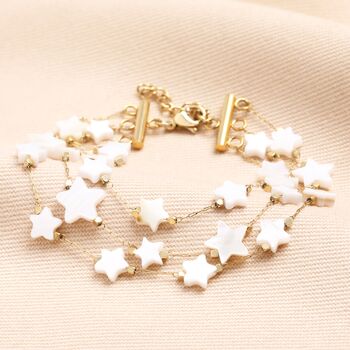 Shooting Stars Multi Layer Charm Bracelet In Gold, 2 of 4