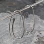 Long Paperclip Silver Drop Earrings, thumbnail 4 of 7