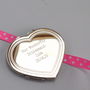 Personalised Silver Heart Compact Mirror, thumbnail 4 of 5