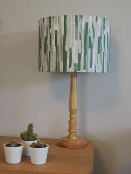Abstract Green Lines Handmade Lampshade, 4 of 9