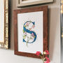 S Is For Sweetpeas Coloured Initial Print, thumbnail 2 of 7