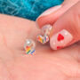 Mini Rainbow Heart Earring Studs, thumbnail 1 of 5