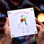'To My Fiancé At Christmas' Button Card, thumbnail 2 of 2