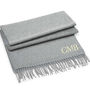 Classic Woven Scarf With Personalised Embroidered Initials, thumbnail 2 of 11