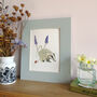 Badger And Muscari Giclee Fine Art Print, thumbnail 3 of 9