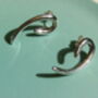 Infinity Silver Curved Earrings, thumbnail 3 of 6