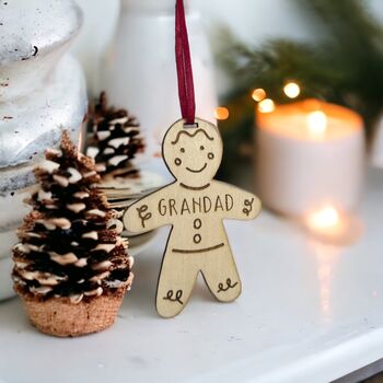Personalised Gingerbread Grandparents Decoration, 3 of 6
