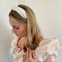 'Bella' Silk Knot Headband In Ice White, thumbnail 6 of 6