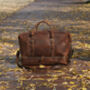 Front Straps Vintage Look Leather Weekender, thumbnail 12 of 12