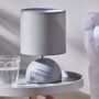 Ossian Grey Ceramic Dome Table Lamp, thumbnail 1 of 7