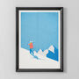 Personalised Modern Retro Ski Art Print, thumbnail 6 of 9