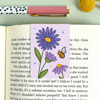 September Magnetic Birth Flower Bookmark Aster, 5 of 7