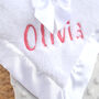 Personalised White Bunny Baby Comforter, thumbnail 2 of 6