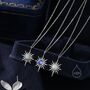 Moonstone North Star Pendant Necklace Sterling Silver, thumbnail 6 of 11