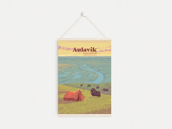 Aulavik National Park Canada Travel Poster Art Print, 6 of 8