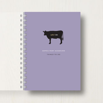 Personalised Cow Lover's Journal Or Notebook, 8 of 10