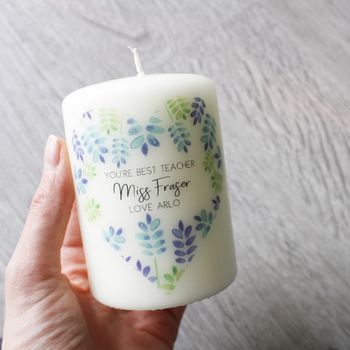 Personalised Teacher Thank You Candle Gift, 6 of 10