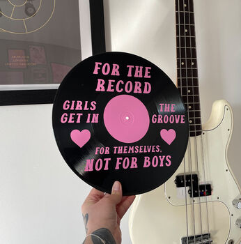 Girls Groove Upcycled 12' Lp Vinyl Record Decor, 3 of 8