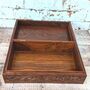 Gift For Mum; Oak Leaf Wooden Christmas Eve Box, thumbnail 3 of 10