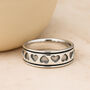 Personalised Sterling Silver Oxidised Heart Spinner Ring, thumbnail 2 of 11