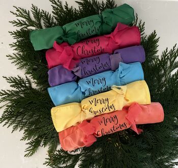 Bright Fabric Personalised Christmas Crackers, 4 of 5