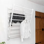 Wall Mounted Beech Laundry Ladder Clothes Airer White, thumbnail 1 of 3
