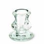 Short Clear Glass Dinner Candlesticks Set Of Two, thumbnail 2 of 12