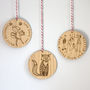 Personalised Wooden Bauble With Your Drawing Engraved, thumbnail 7 of 7