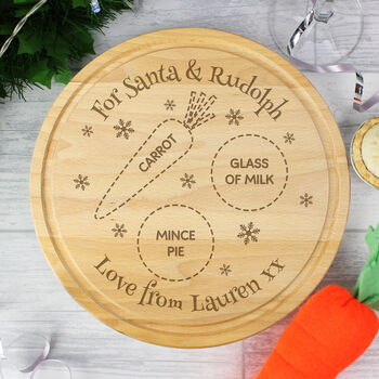 Personalised Christmas Eve Santa And Rudolph Board, 2 of 8