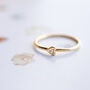 Personalised Birthstone Simple Love Heart Stacking Ring, thumbnail 1 of 9