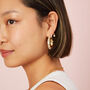 Sophie Crystal Gold Chunky Earrings, thumbnail 2 of 2