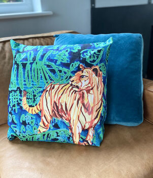 Tiger In Jungle Cushion, 2 of 7